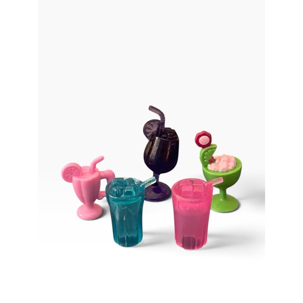 Barbie Dream House Fancy Drink Replacements Qty 5 Malibu Vacation Lot
